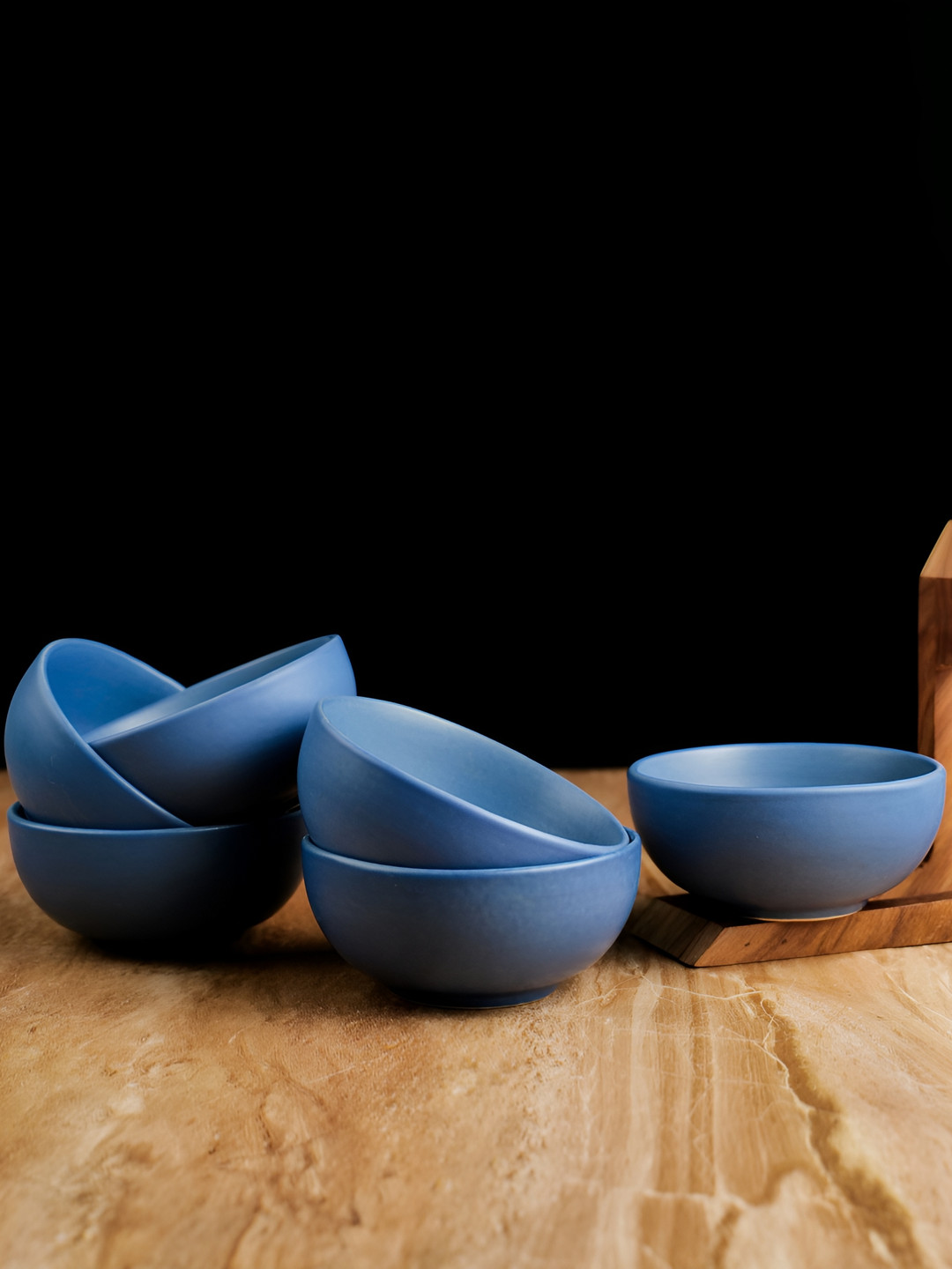 ARTYSTA BEAUTIFYING LIVES Blue 6 Pieces Ceramic Matte Bowls