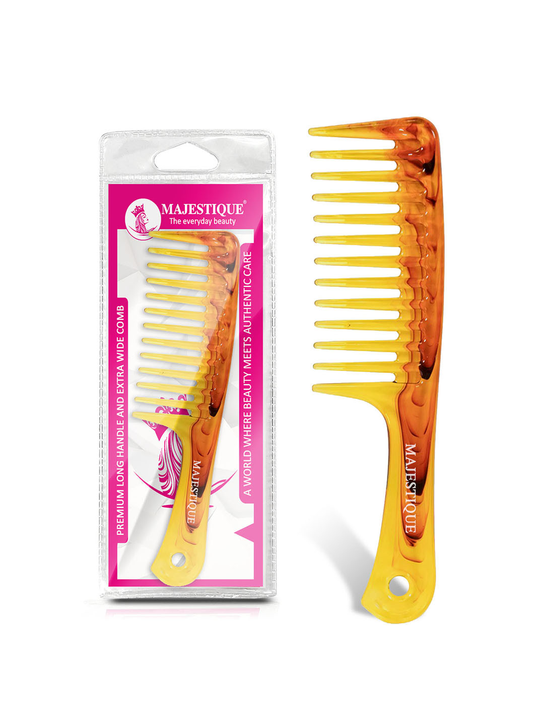 MAJESTIQUE Premium Long Handle Wide Comb
