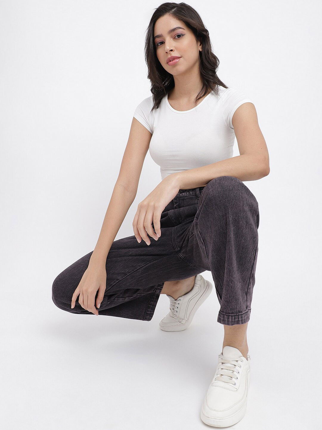 TALES & STORIES Women Mid Rise Straight Fit Stretchable Jeans