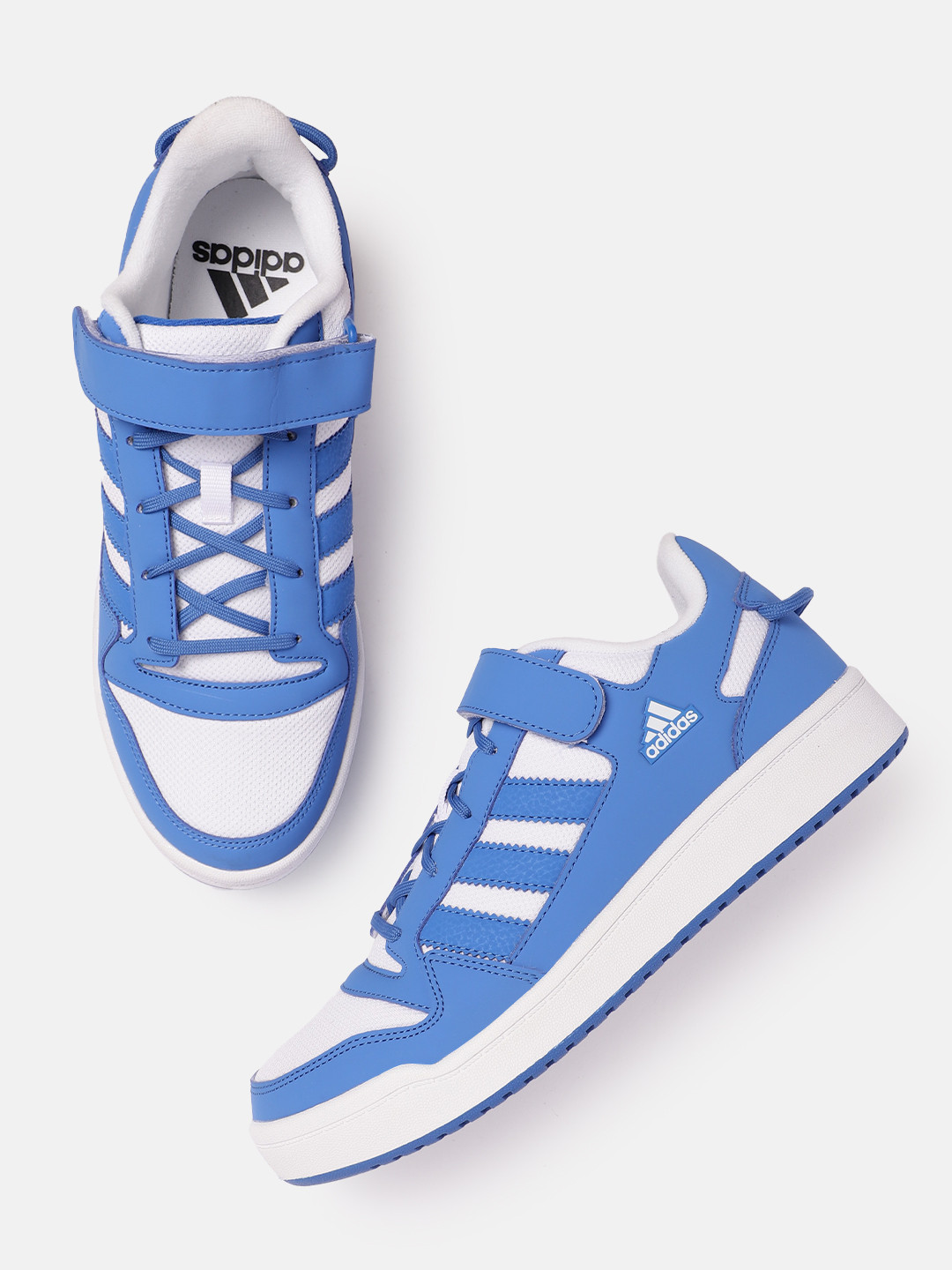 ADIDAS Unisex Woven Design Round-Toe Heather Low Tennis Shoes with Striped Detail