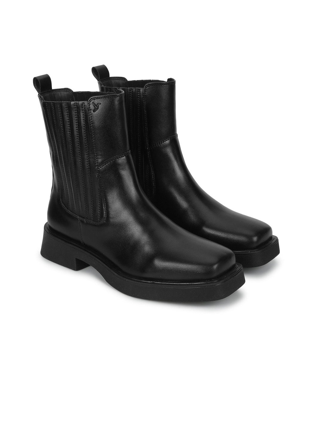 yoho Women Mid Top Square Toe Chelsea Boots