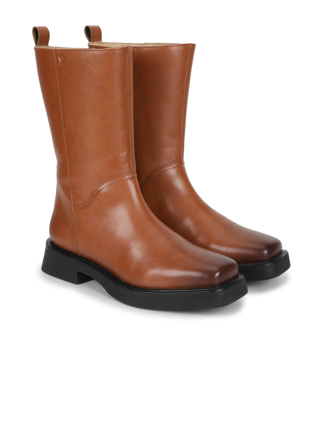 yoho Women High -Top Square Toe Platform -Heeled Regular Boots