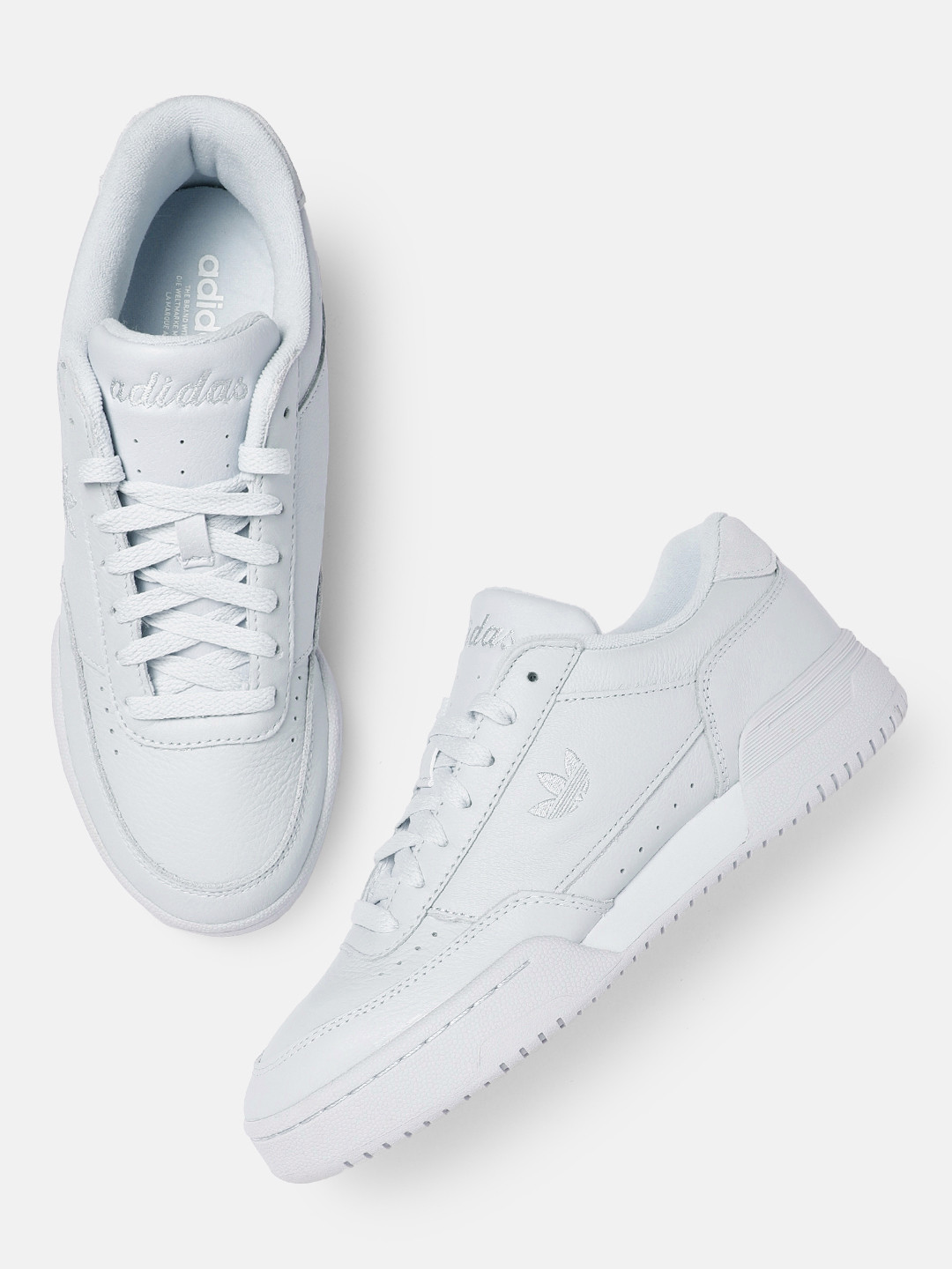 ADIDAS Originals Women Round-Toe Leather Court Super Sneakers