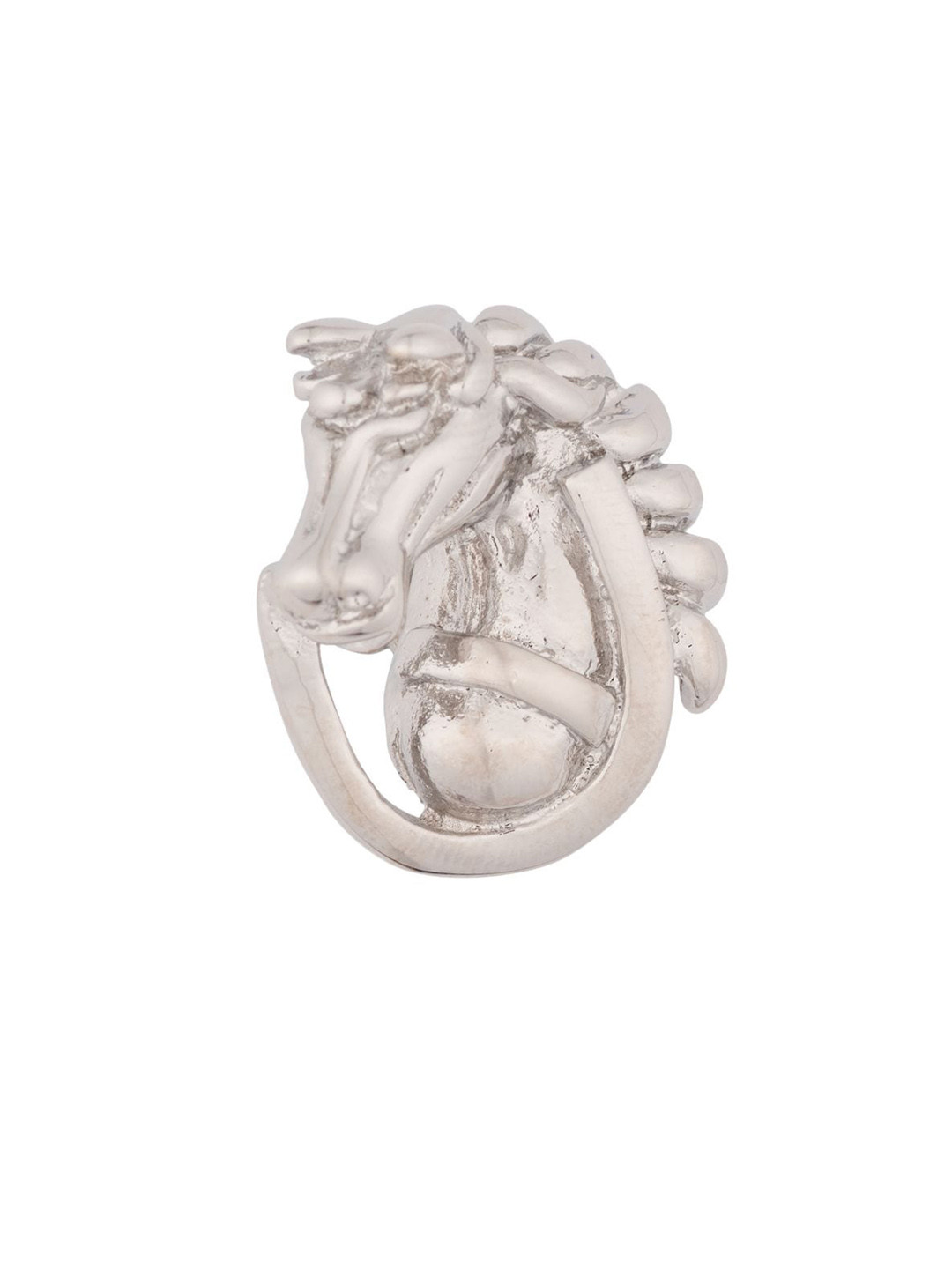The Tie Hub Rhodium-Plated Metal Horse Charm Brooch