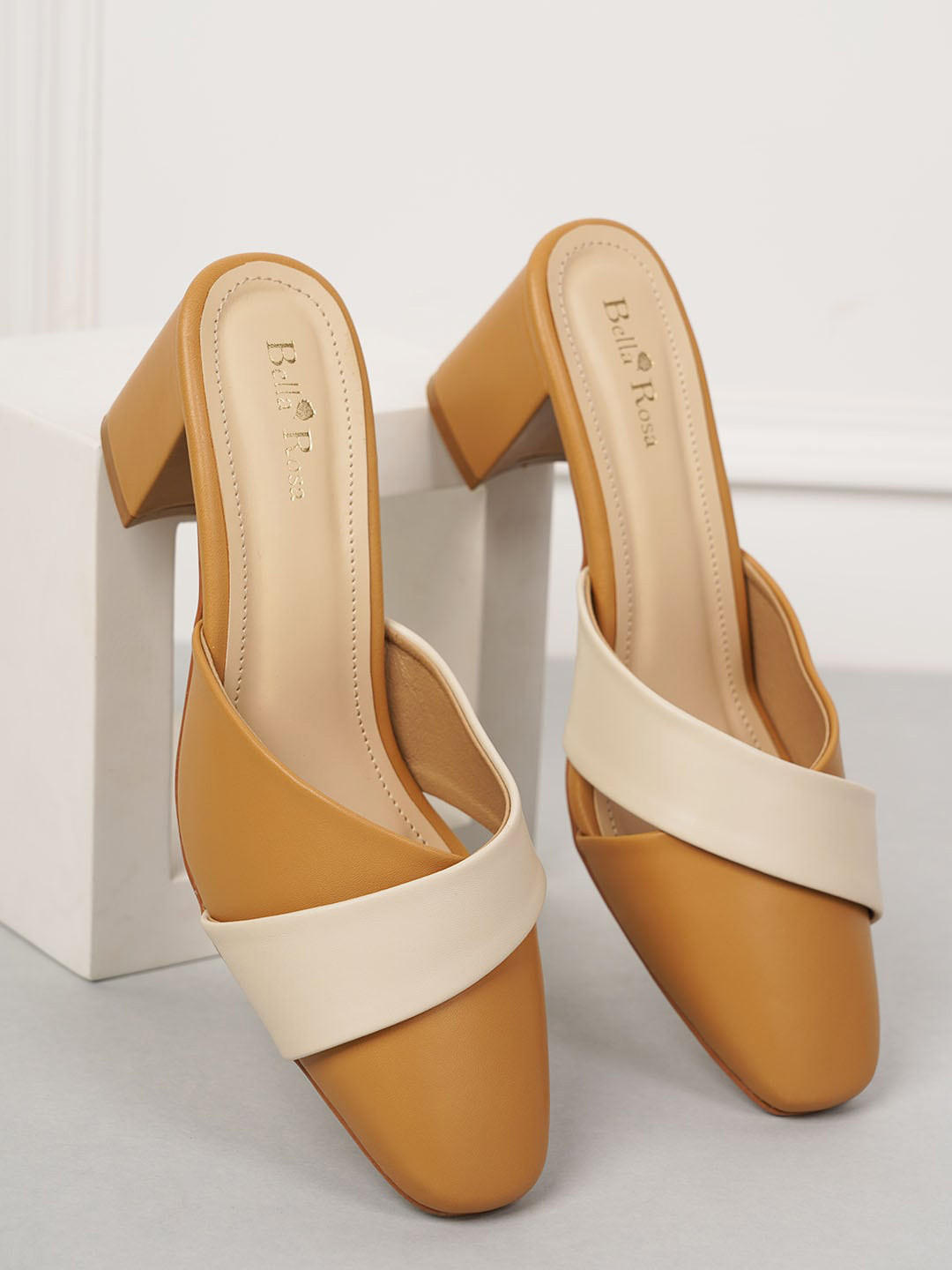 Bella Rosa Colourblocked Block Mules