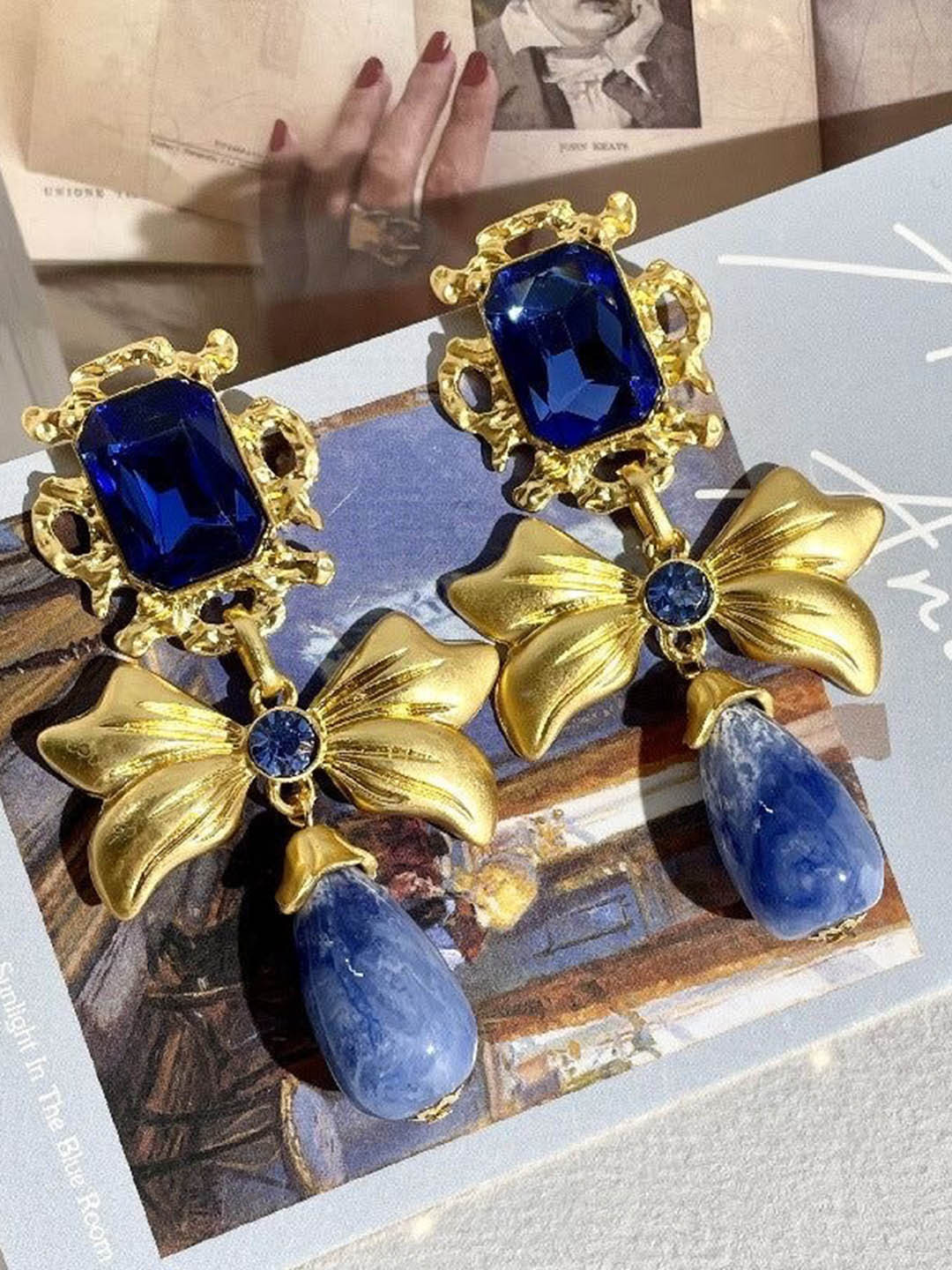 MYSA JEWELS Gold Plated Drop Earrings