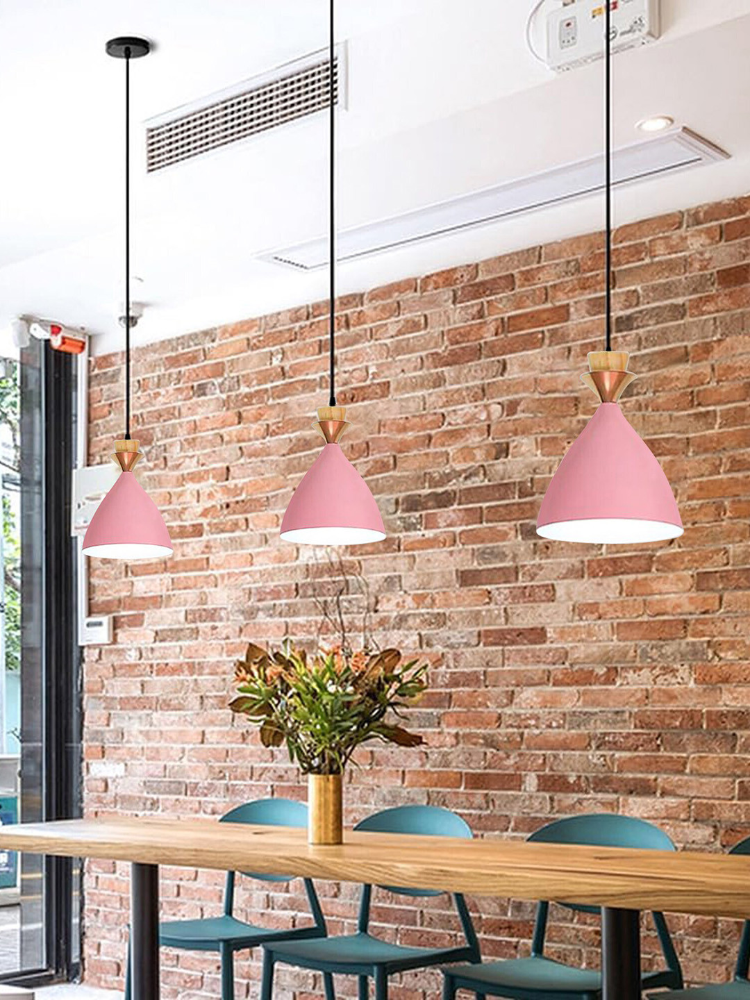 Homesake Pink Metal Contemporary Ceiling Lamp