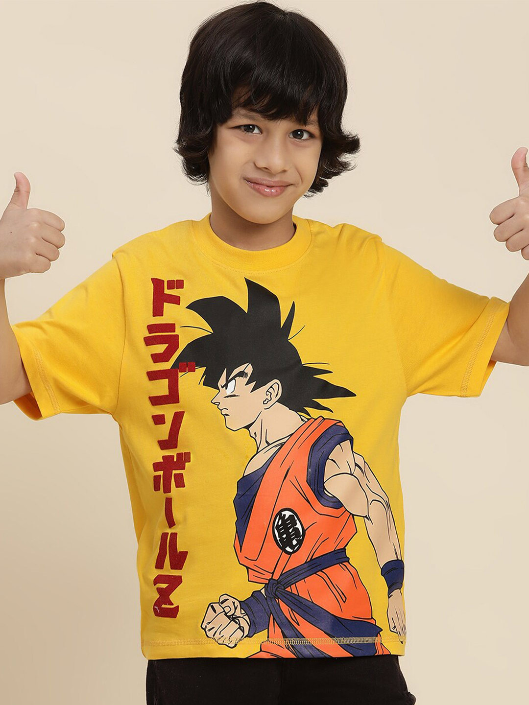 Kids Ville Boys Dragon Ball Z Anime Printed Short Sleeves Cotton Regular T-shirt
