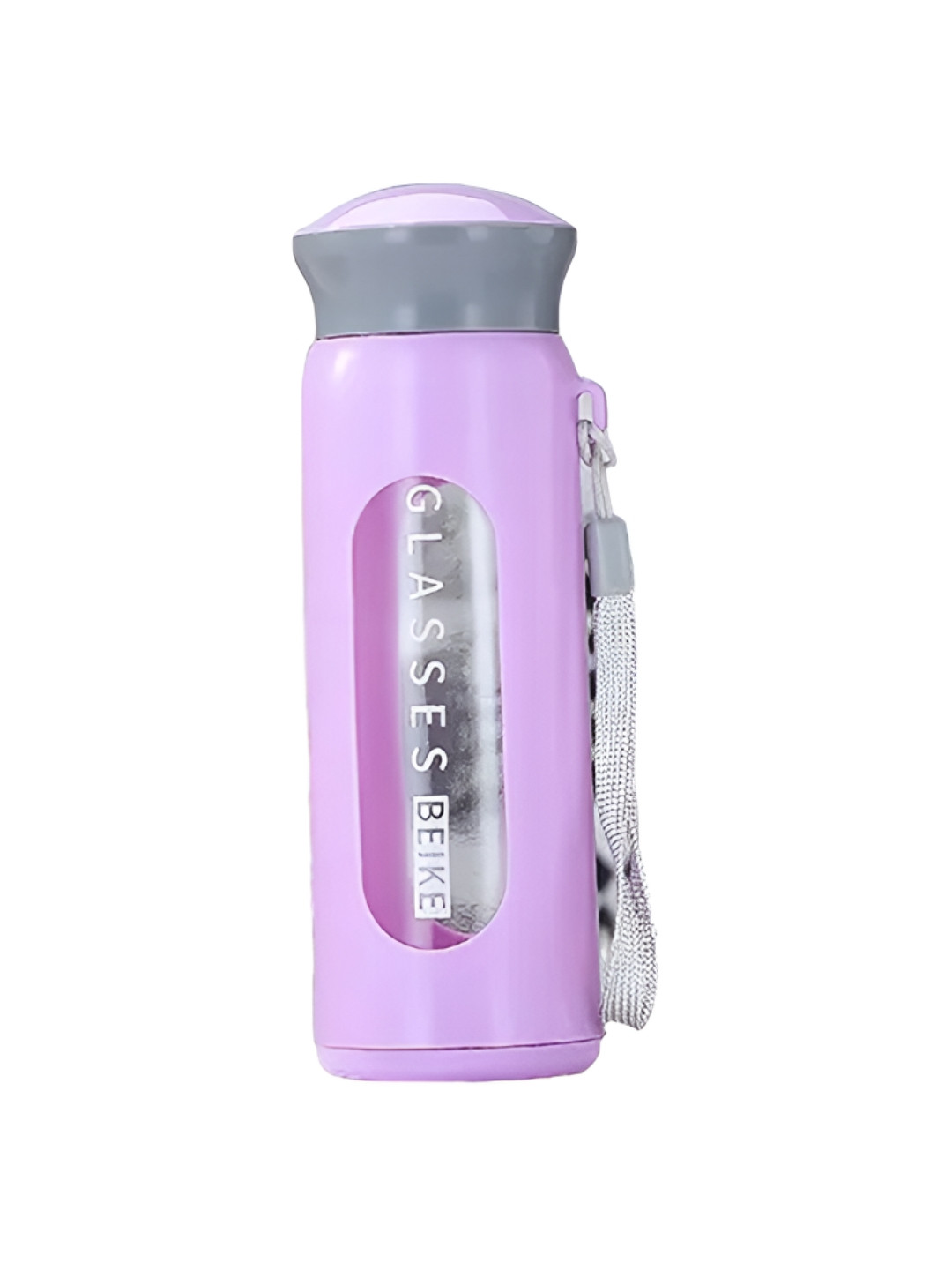 WELOUR Purple Glass Printed Water Bottle 380 ML