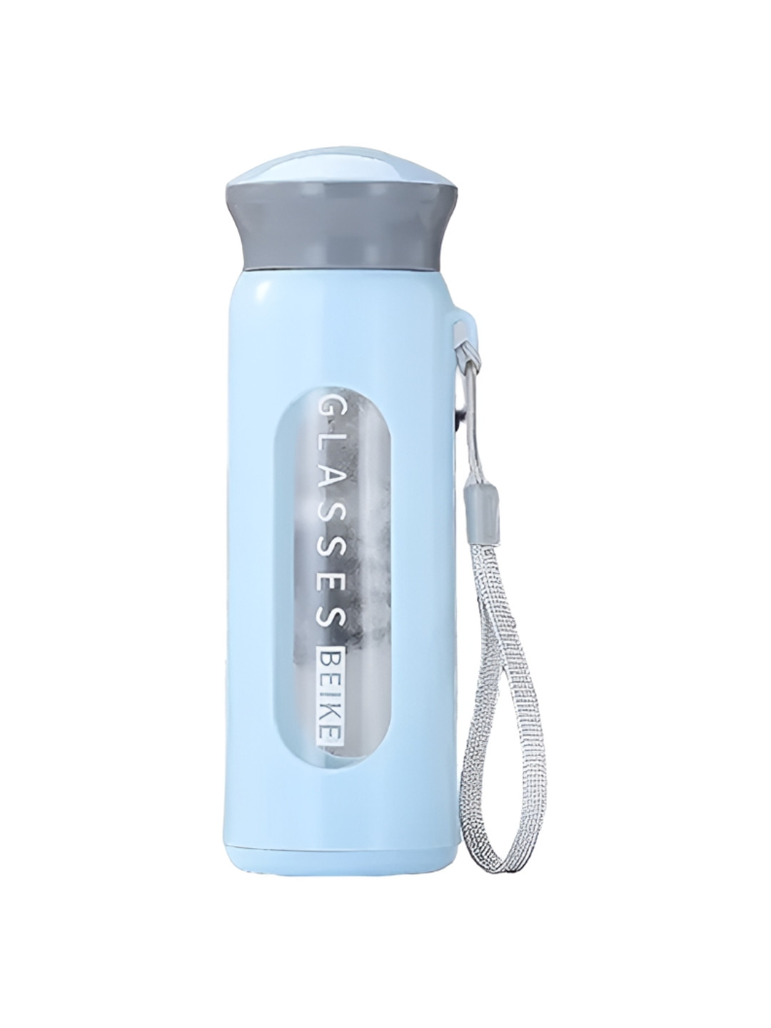 WELOUR Blue Glass Spill Proof Water Bottle - 400ml