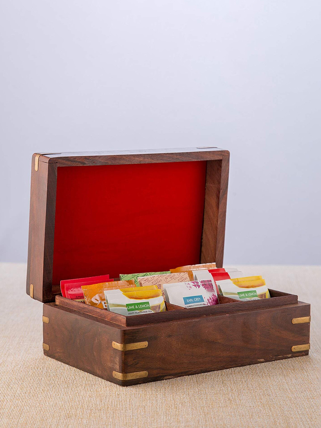 WHITEWHALE Brown Wooden Jewellery Storage Organiser