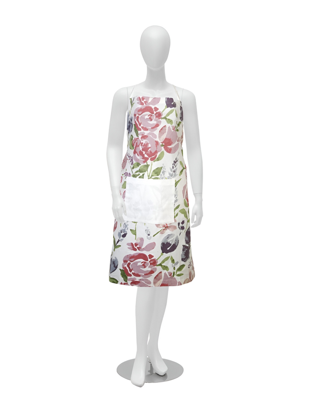 Texstylers Purple Floral Printed Cotton Kitchen Apron