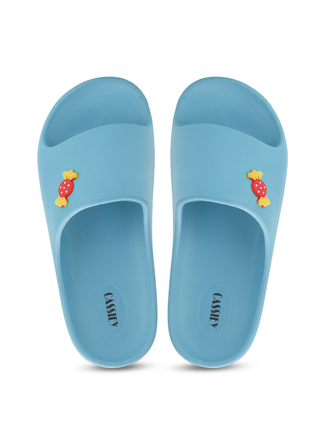 CASSIEY Women Chocolate Detail Lightweight Anti-Skid Rubber Sliders