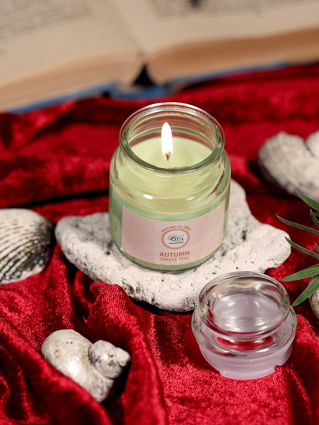 Tara Enlightening World White tea Irish Glass container Scented Solid Jar Candles