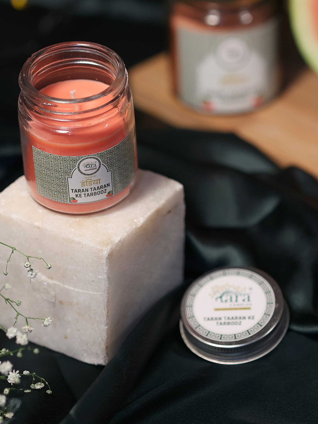 Tara Enlightening World Taran Taara Ke Tarbooz Small Glass Container Screw lid Jar Candles