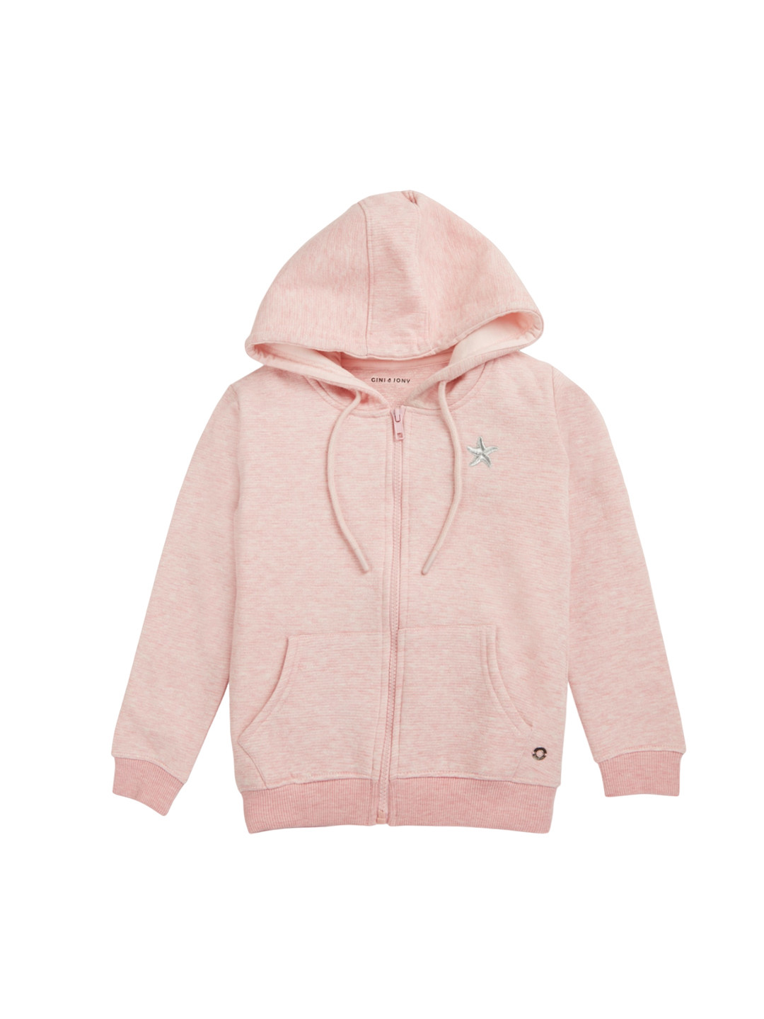 Gini and Jony Girls Long Sleeves Fleece Open Front Jacket