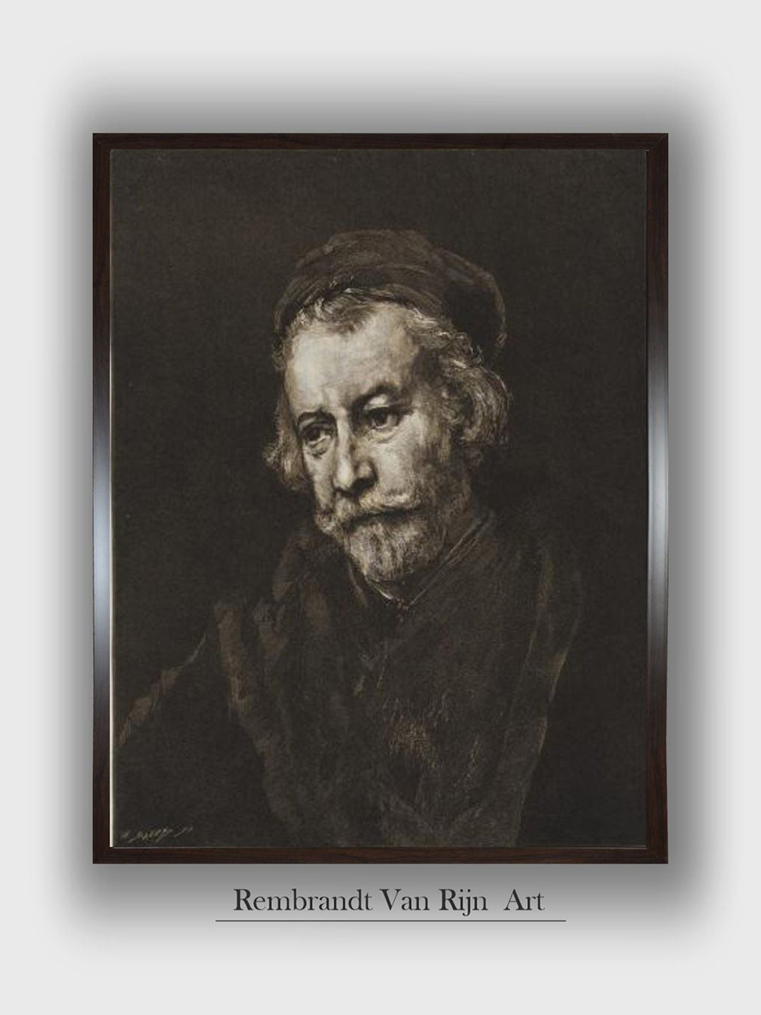The Art House Black & White Rembrandt Van Rijn Wall Art