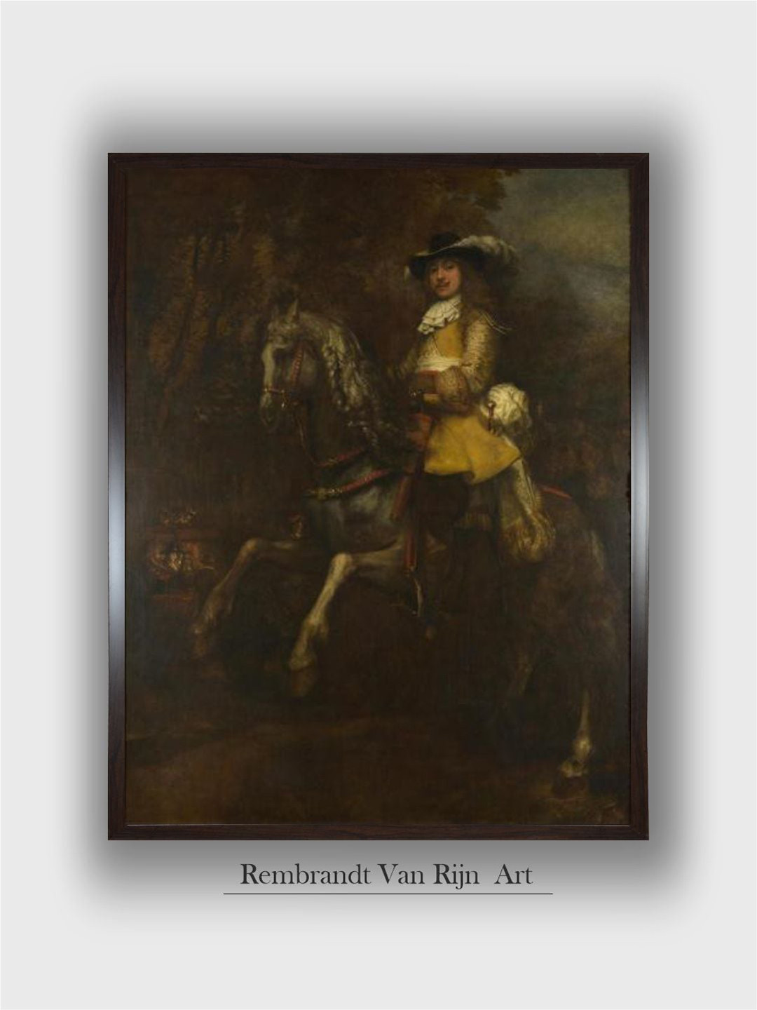 The Art House Rembrandt Van Rijn Canvas Wall Rectangle Paintings Wall Art - 31.9 x 23.9In
