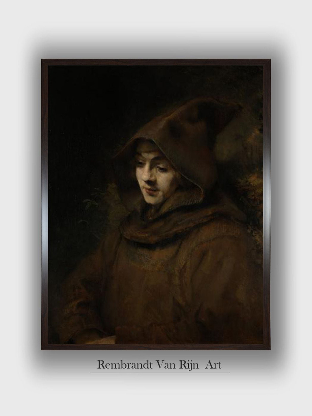 The Art House Rembrandts Son Titus in a Monks Wood Rectangle Paintings Wall Art-18 x 24 In