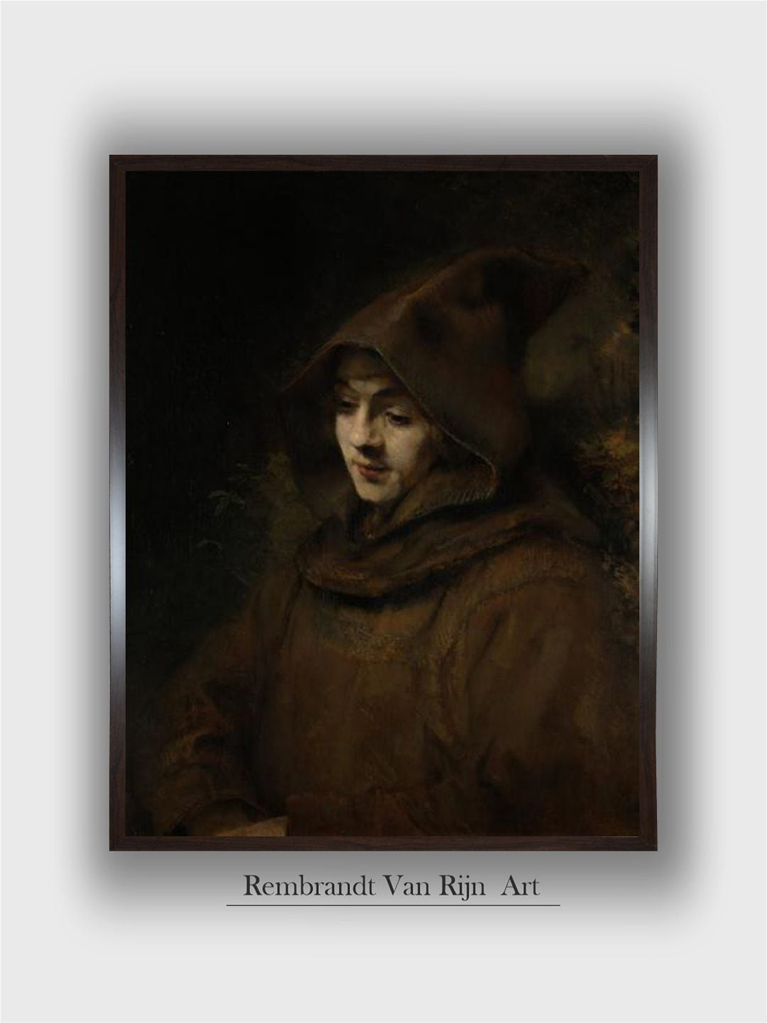 The Art House Portrait of Rembrandts Son Titus in a Monks Habit Canvas Wall Painting