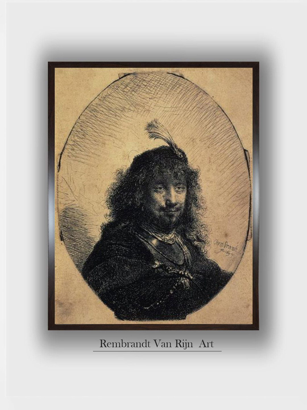 The Art House Black  Self Portrait Wooden Frame Painting Wall Art