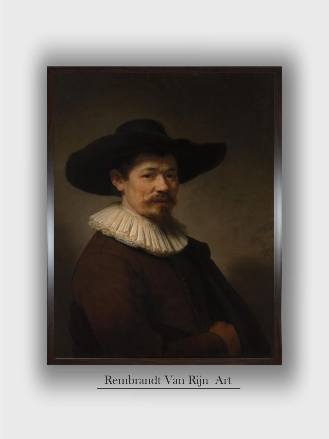 The Art House Black & Brown Herman Doomer,1640 Wooden Wall Painting