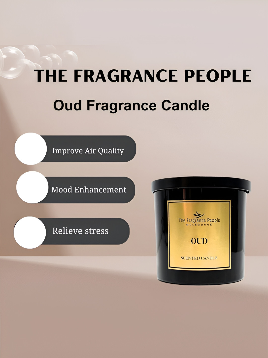 The Better Home Scented 1 Wick Oud Solid Geometric Regular Jar Candles