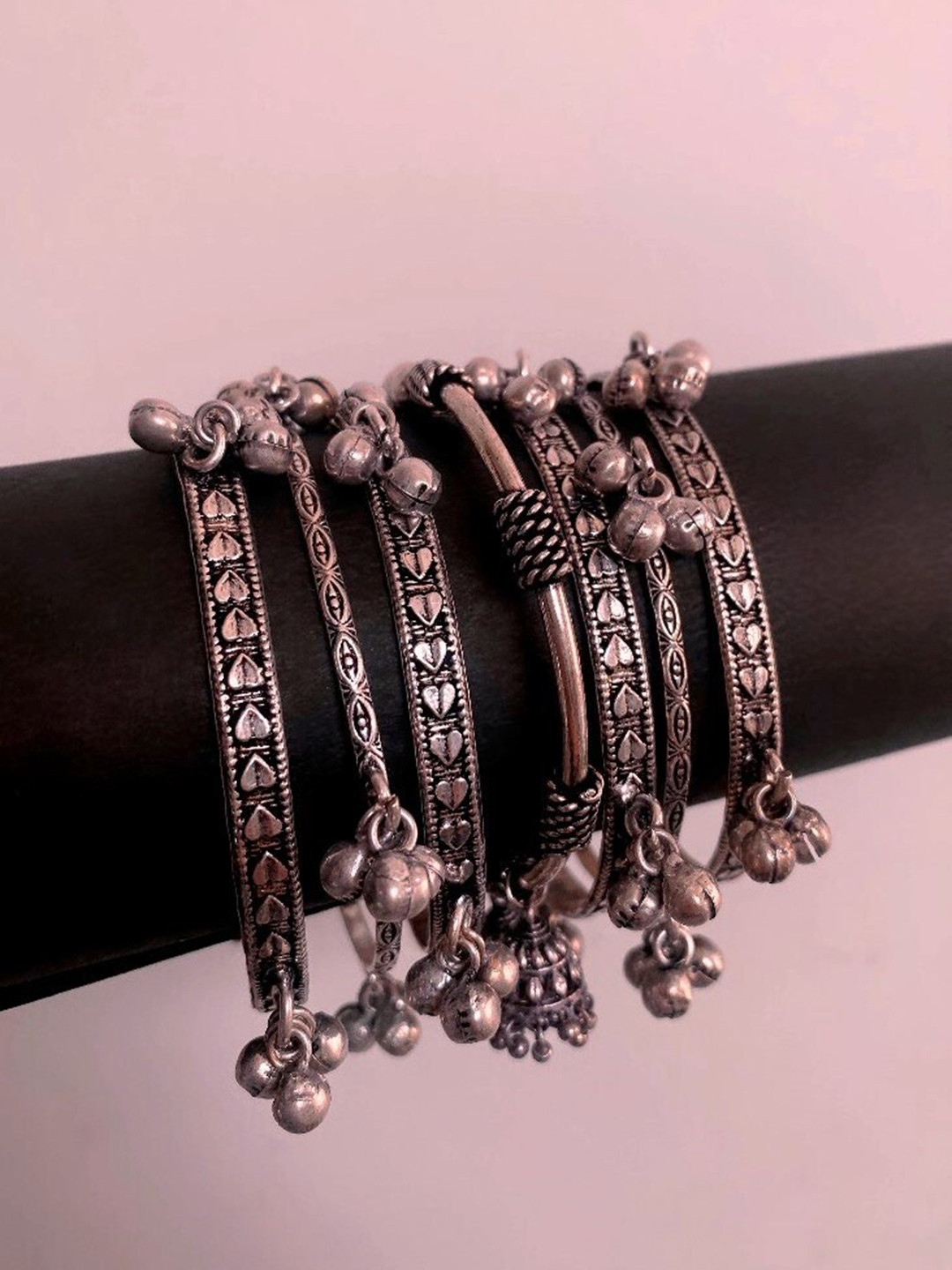 ATIBELLE Set Of 7 German Silver-Plated Bangles