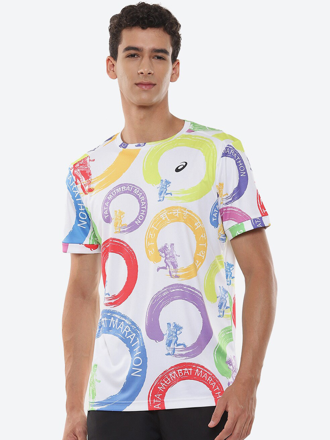 ASICS Men White TMM 2024 SM Graphic SS T-Shirt