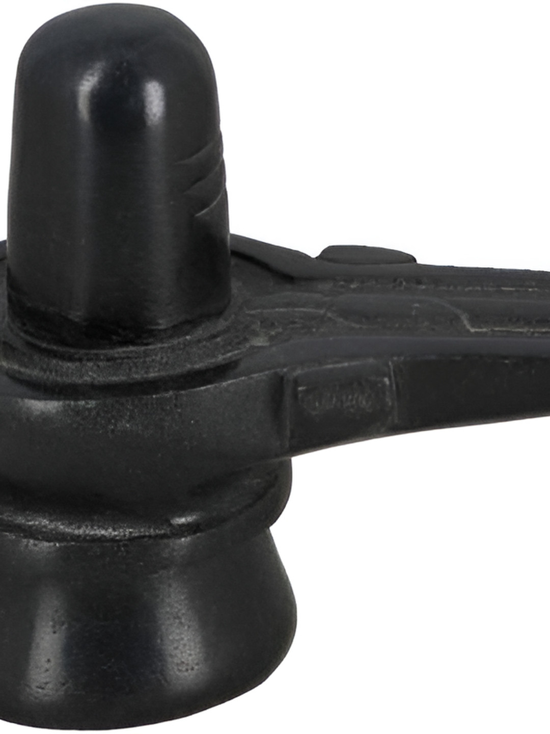 Navyaksh Shivling Black Marble Glossy Prayer Room Small Showpiece - 4.3 Inches