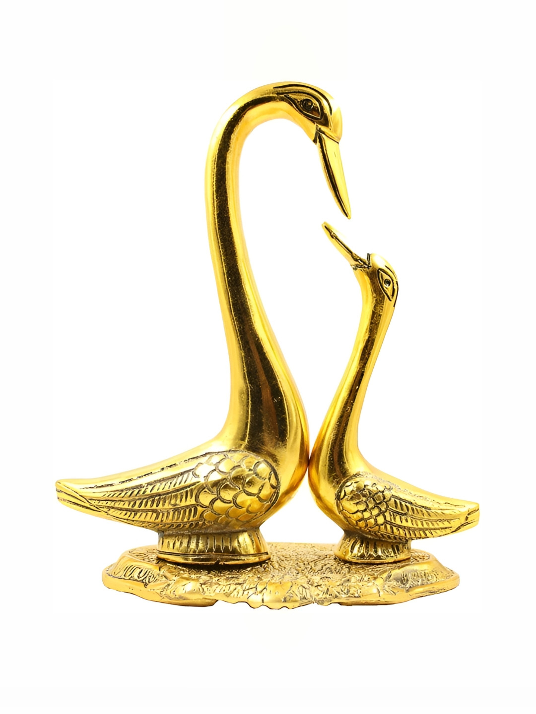 Navyaksh Gold Metal Metallic Prayer Room Small Showpiece - 4.3 Inches