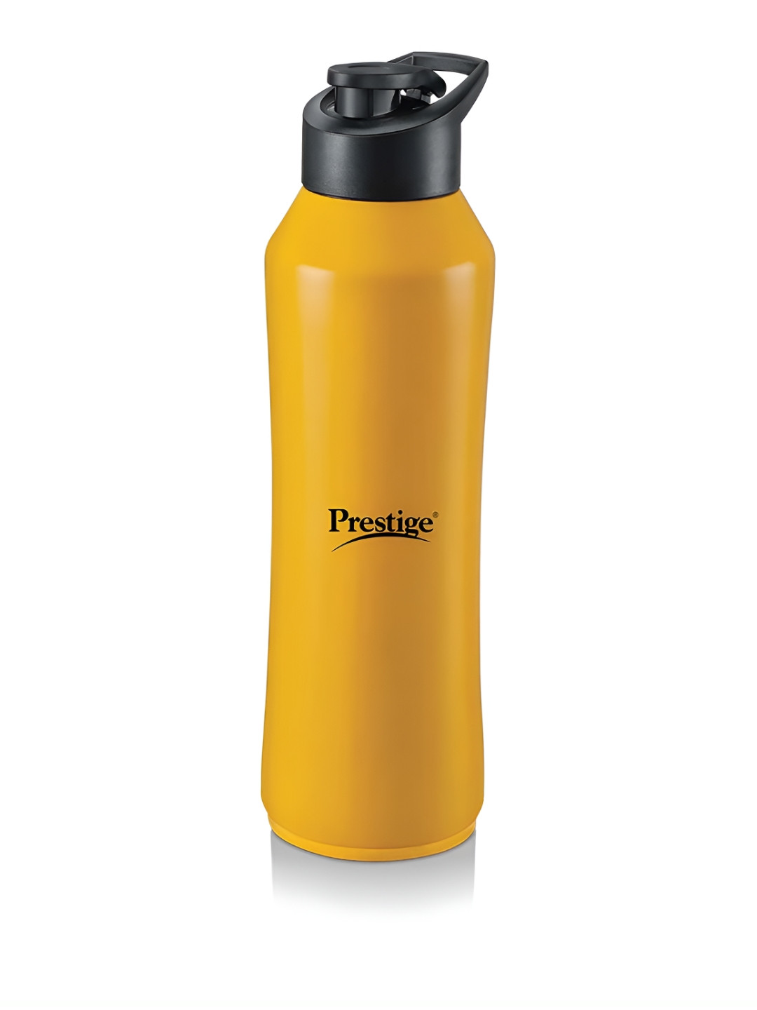 Prestige Yellow & Black Single Stainless Steel Solid Single Wall Vacuum Water Bottle 1L