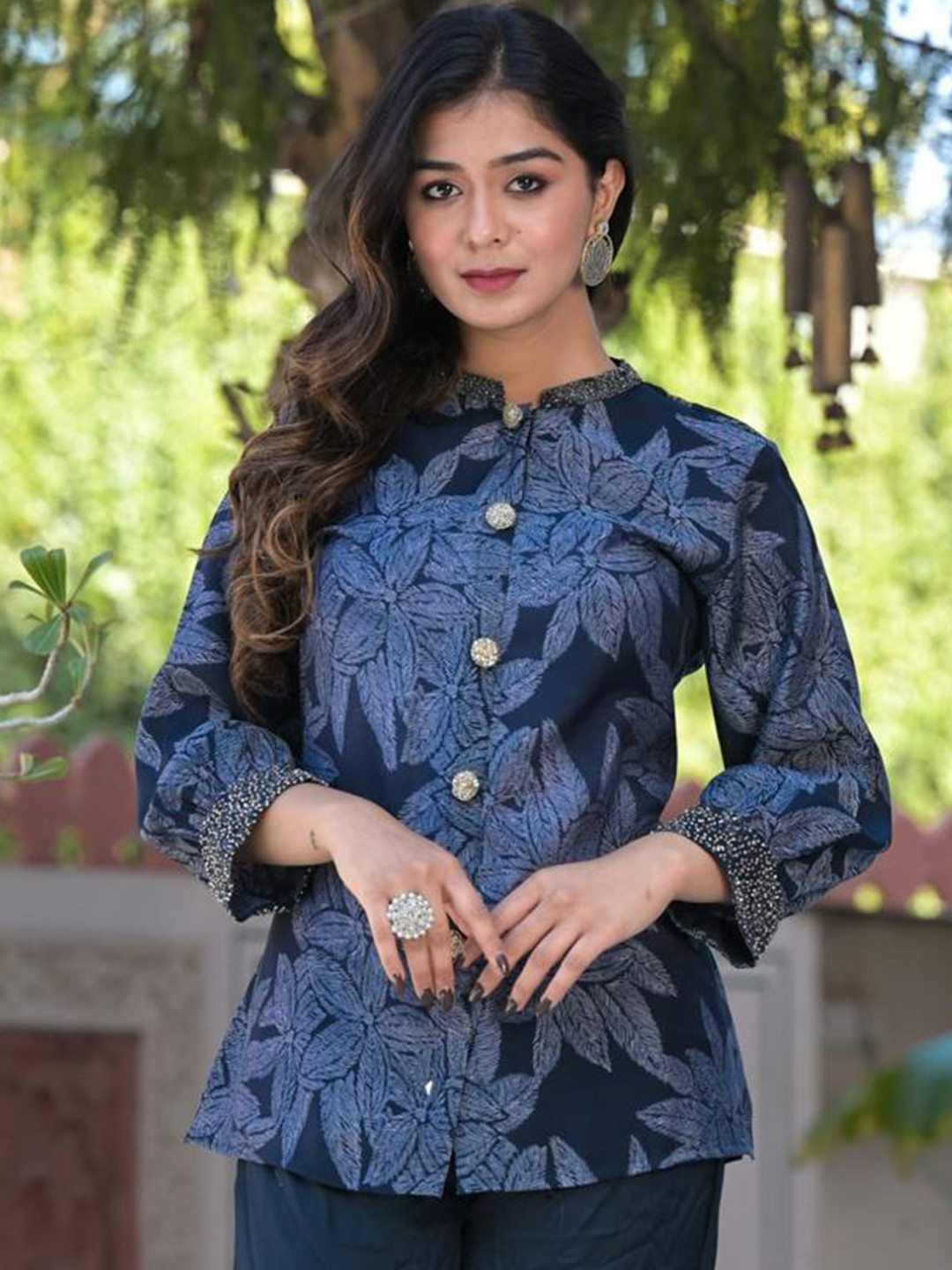 Advya Floral Printed Tunic With Trousers