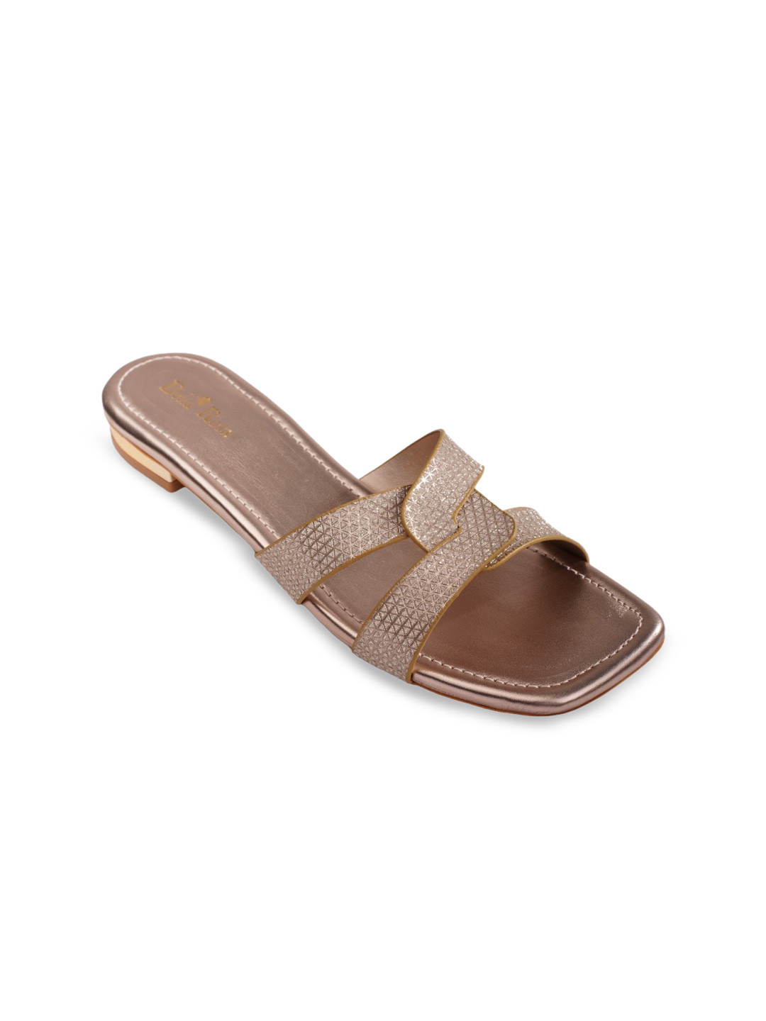Bella Rosa Textured Open Toe Flats
