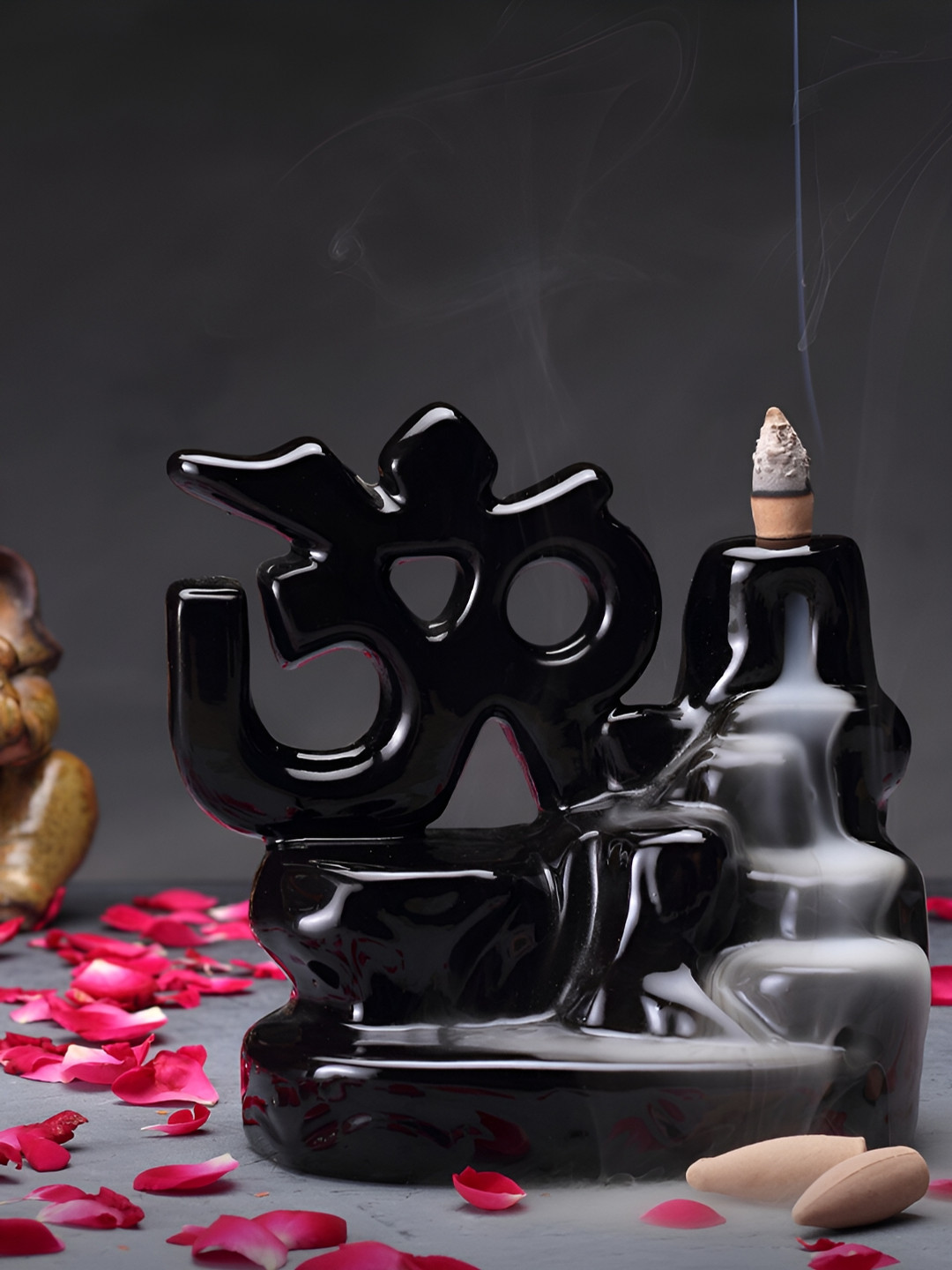 BODHI HOUSE Black Ceramic Medium Indoor Fountain