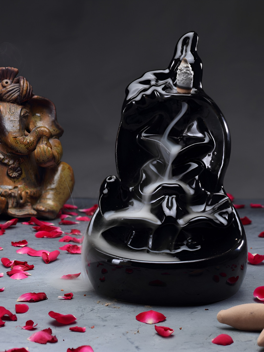 BODHI HOUSE Black Eco friendly Backflow Burner Fountains