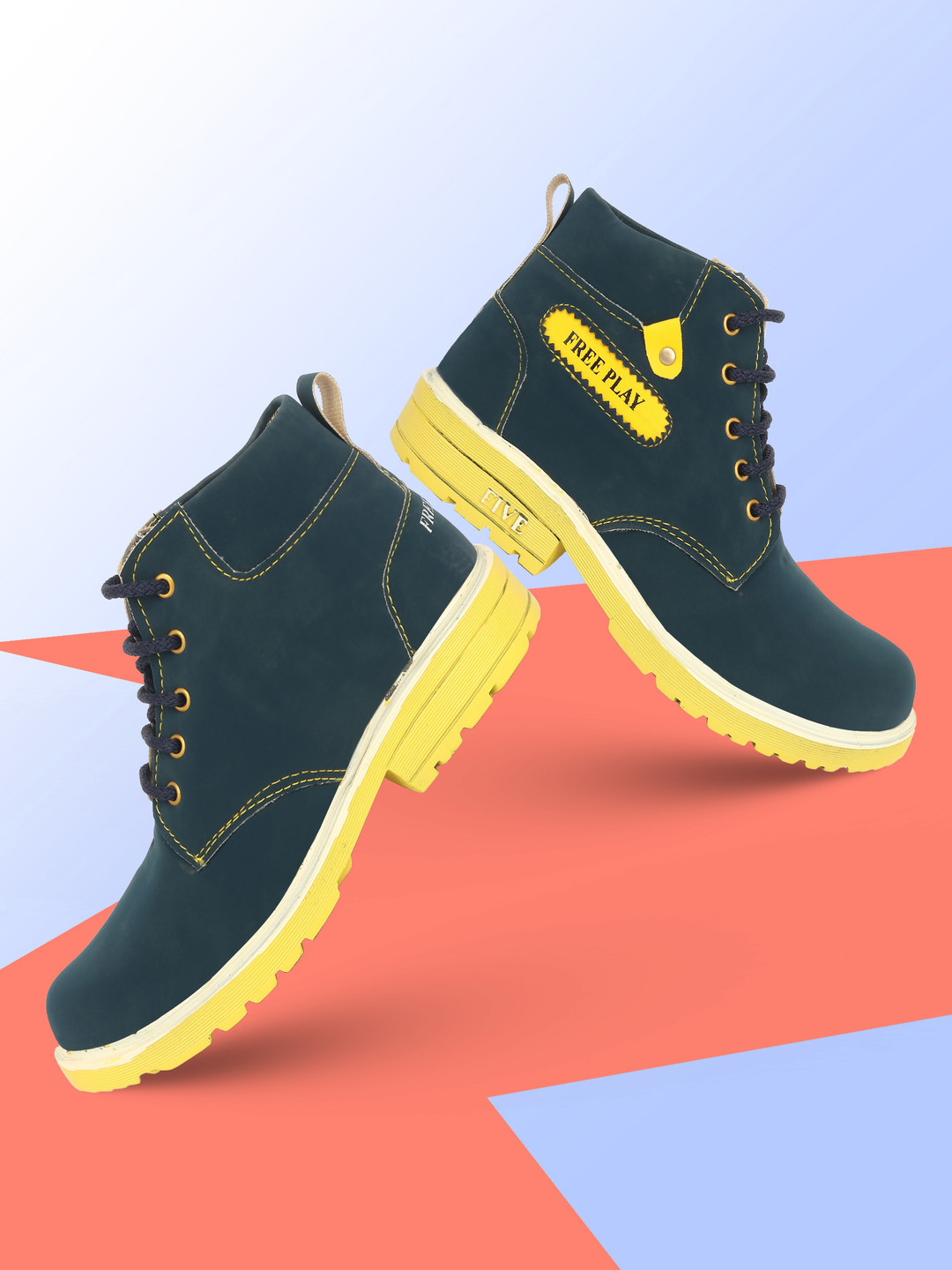 BAESD Boys Round Toe Lace-Up Boots