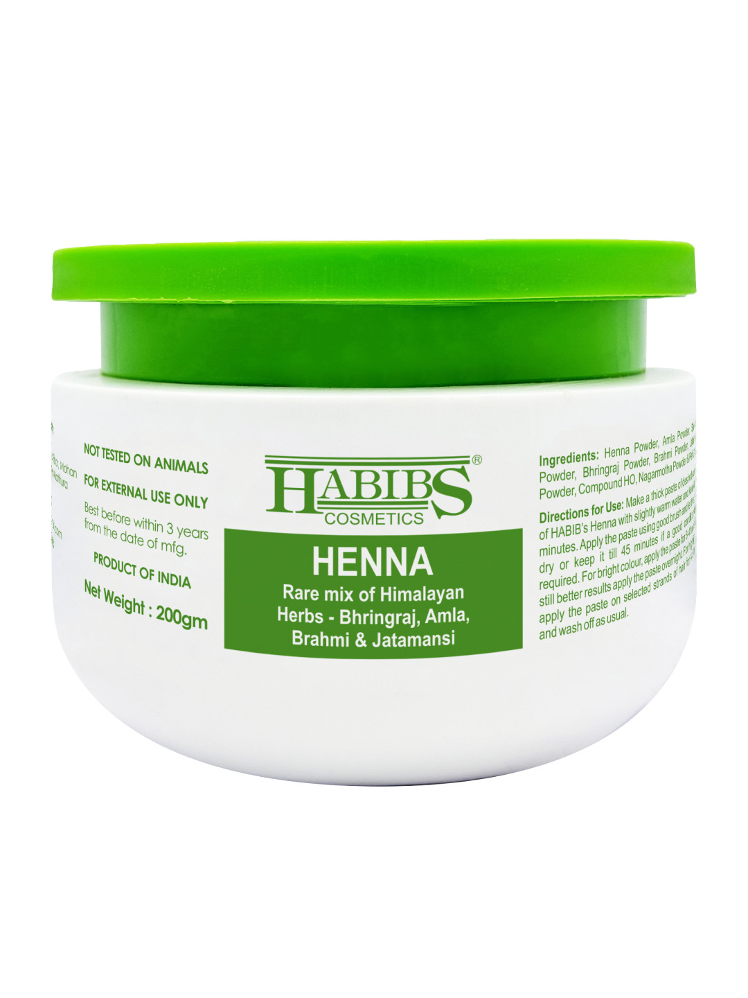 HABIBS Henna Hair Colour With Bhringraj - 200g - Brown