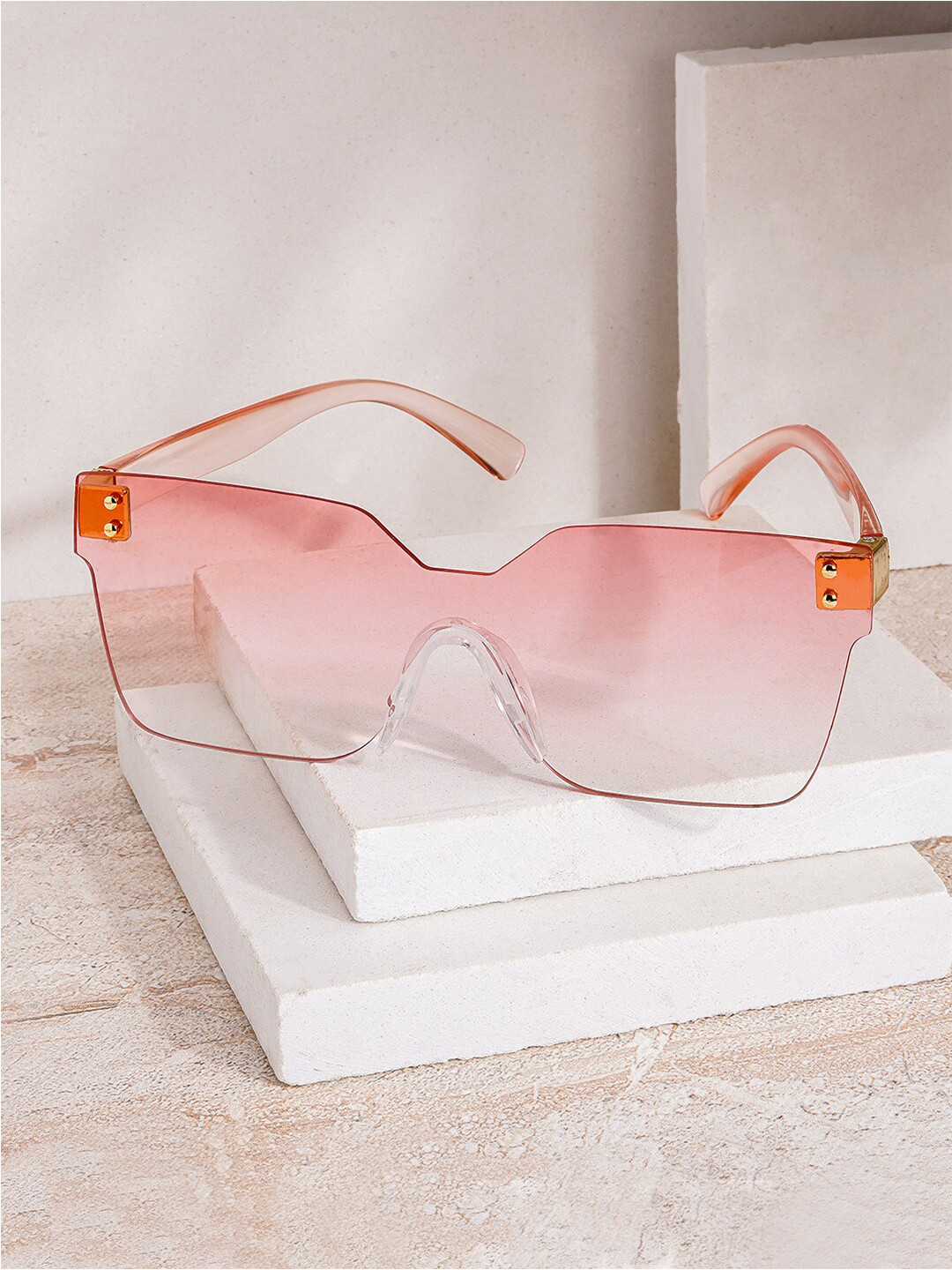 JOKER & WITCH Unisex Rimless Tinted Oversized Sunglasses JWSG137