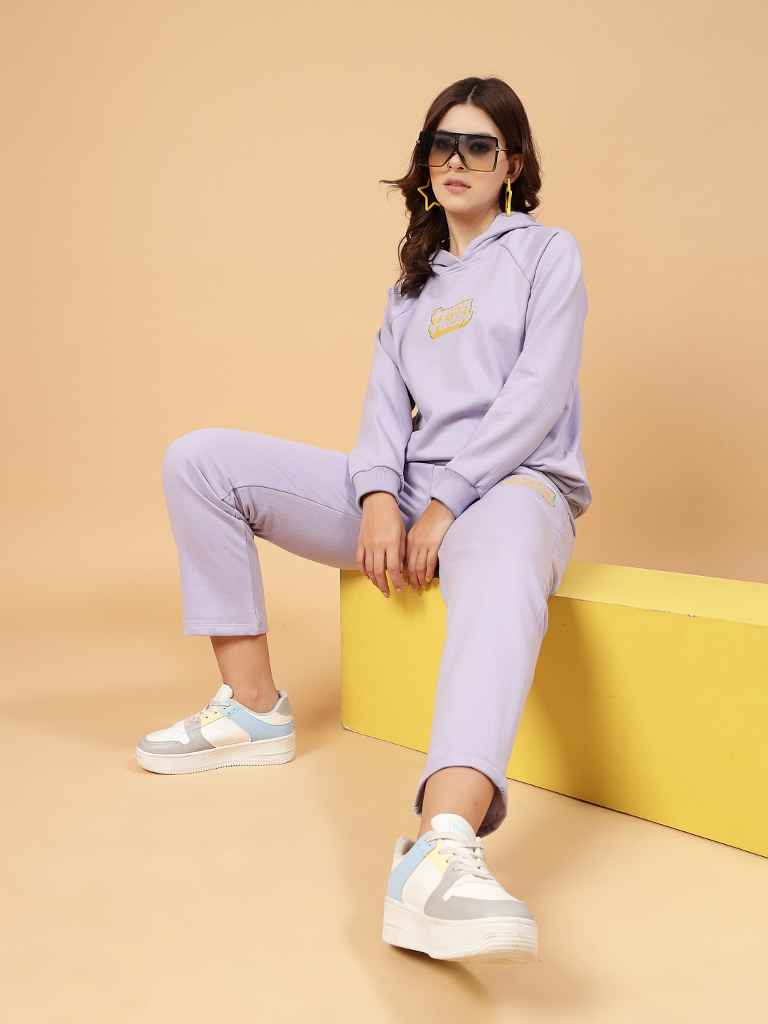 Rigo Plus Size Terry Sweatshirt with Trousers co-ords Set