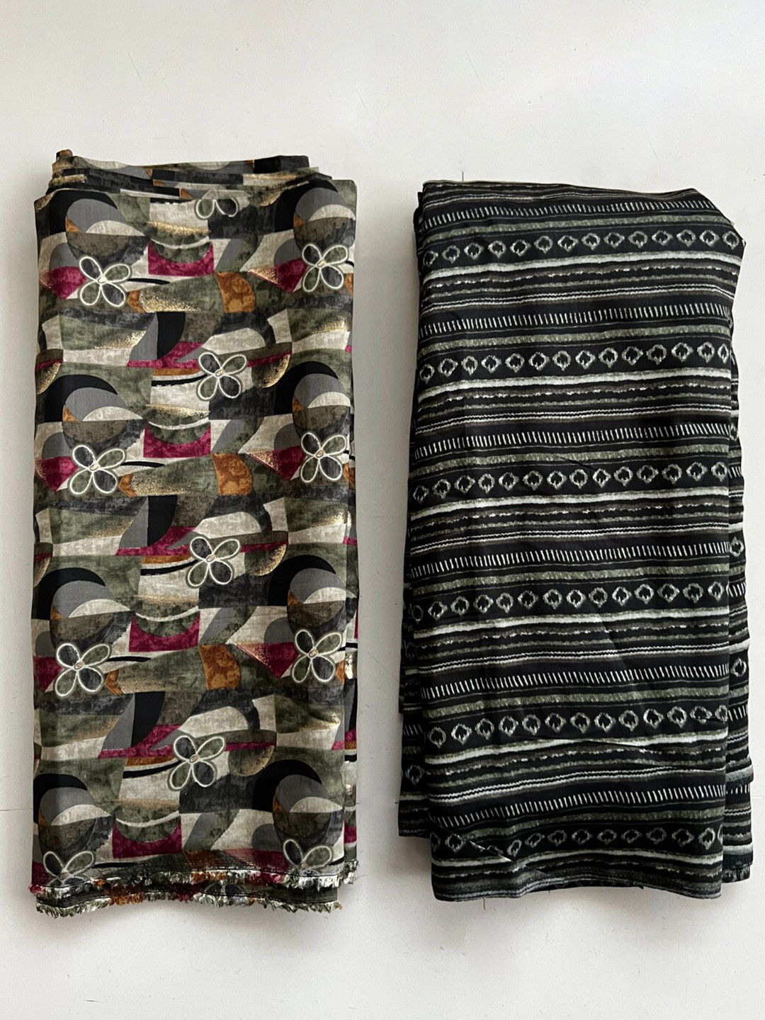 NK Textiles Floral Printed Unstitched Dress Material