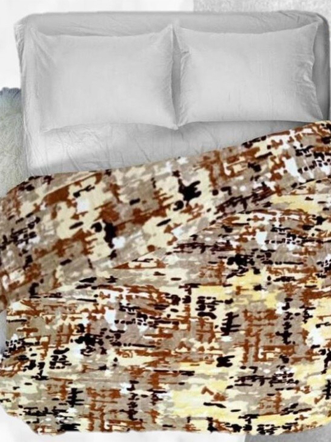 Signature Brown & Cream Heavy Winter Double Bed Blanket Quilts & Dohars