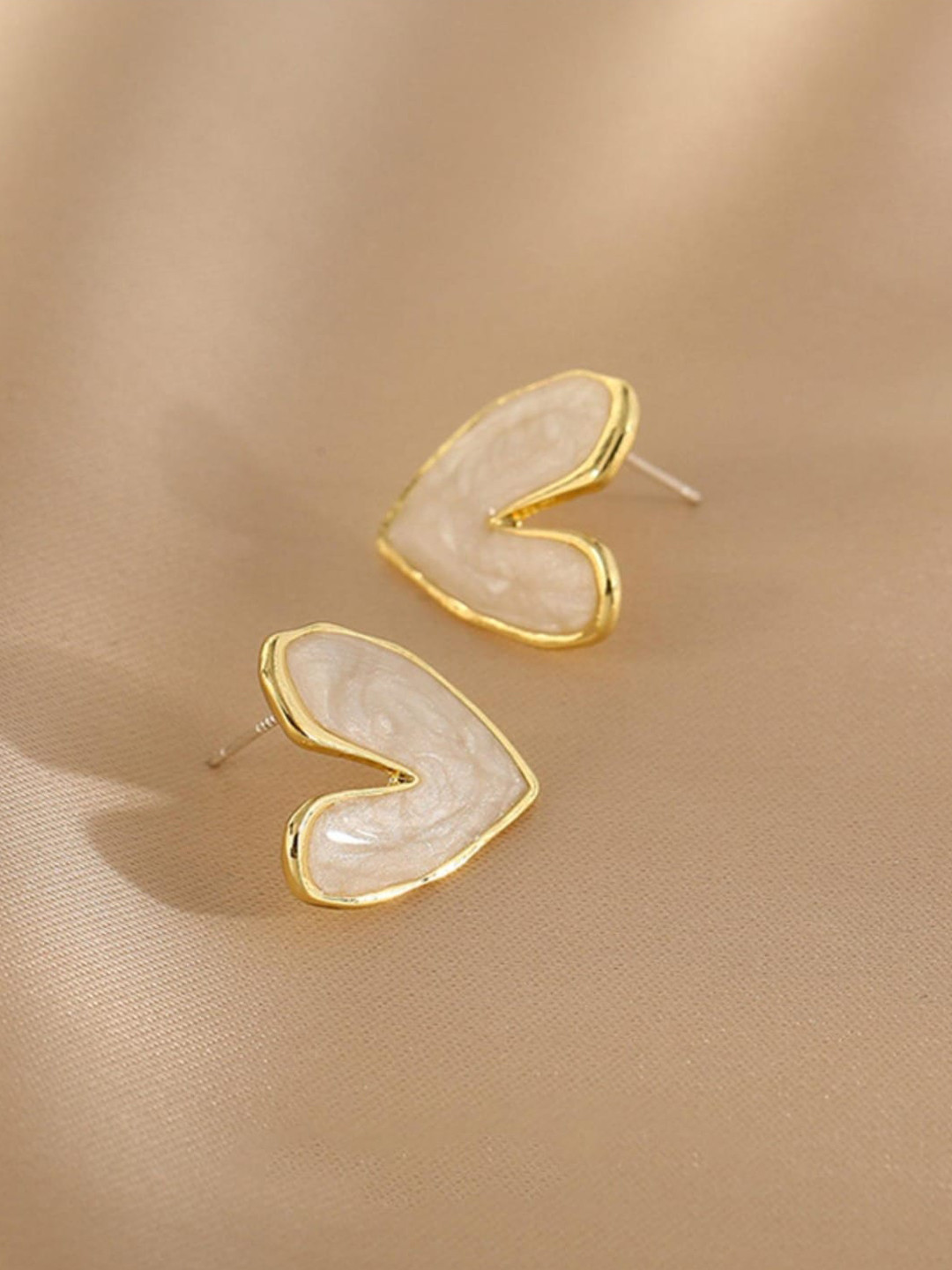 Krelin Gold-Plated Cute Love Drop Studs Earrings
