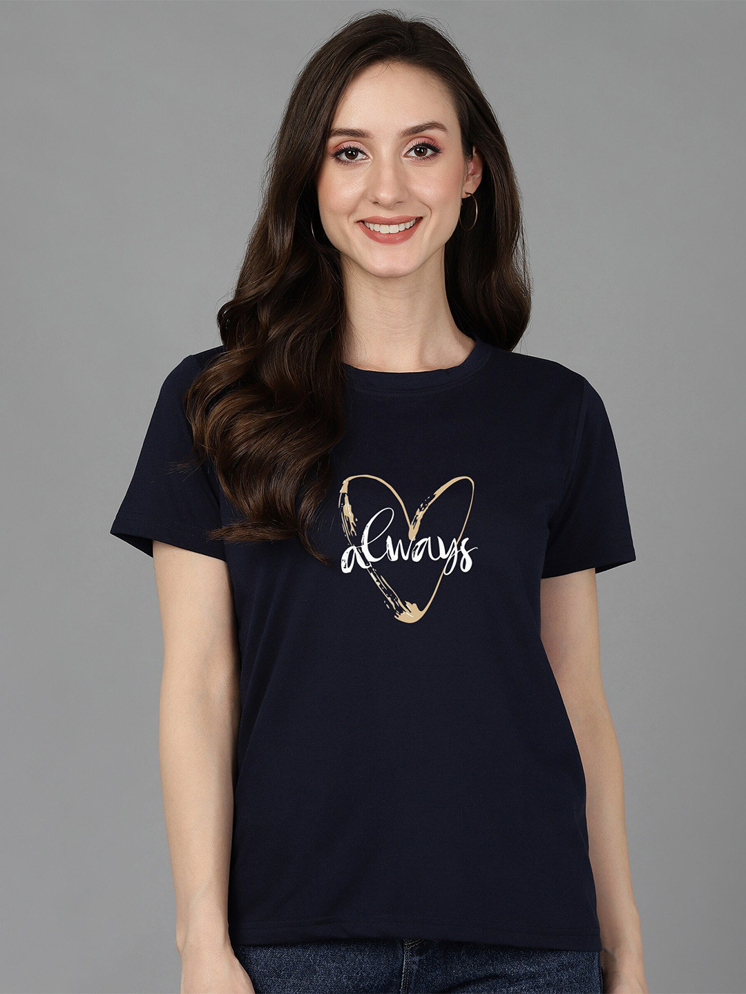 Adyavastram Brave Typography Printed Cotton T-shirt