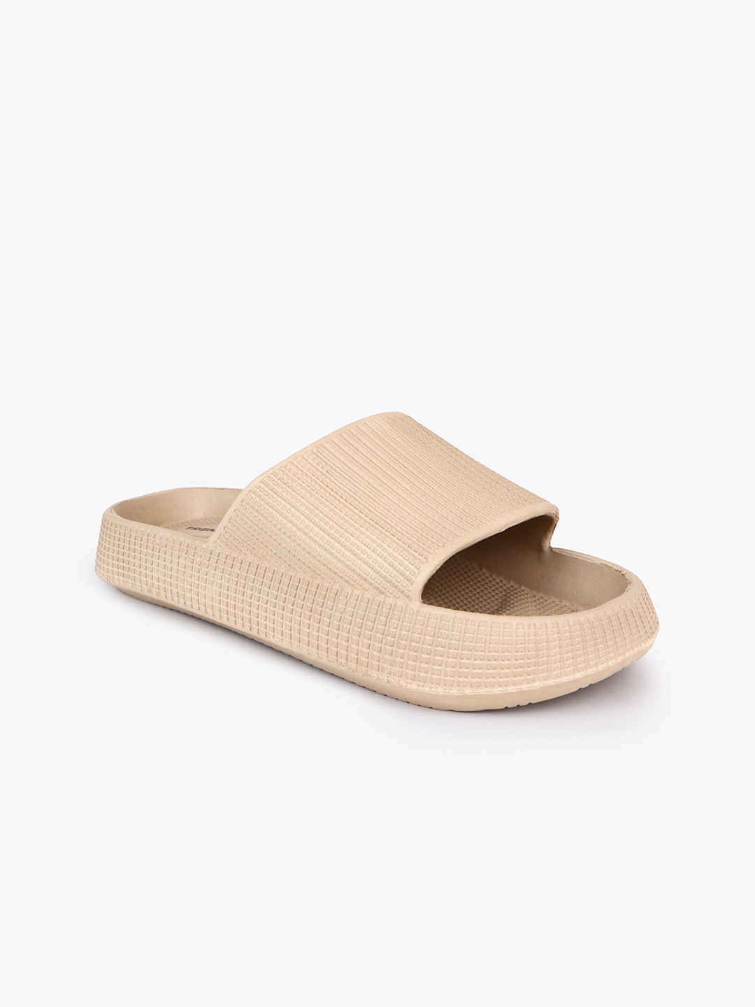 Trenz Women Textured Sliders Flip Flops