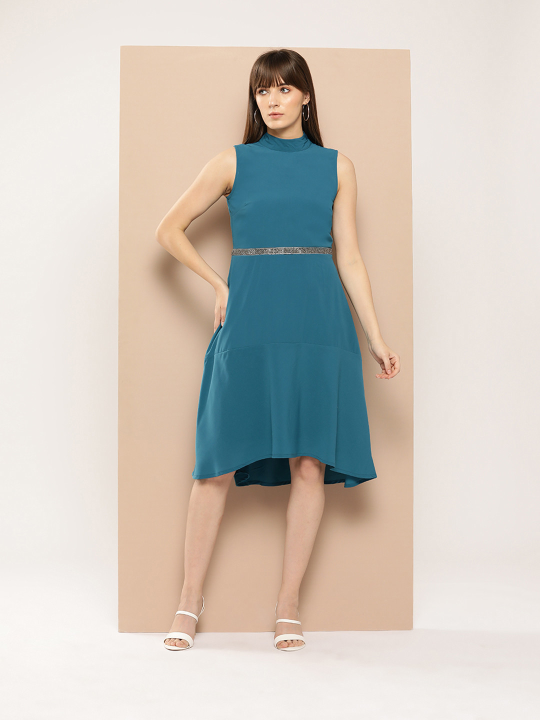 Chemistry Embellished Sleeveless Asymmetric Dress