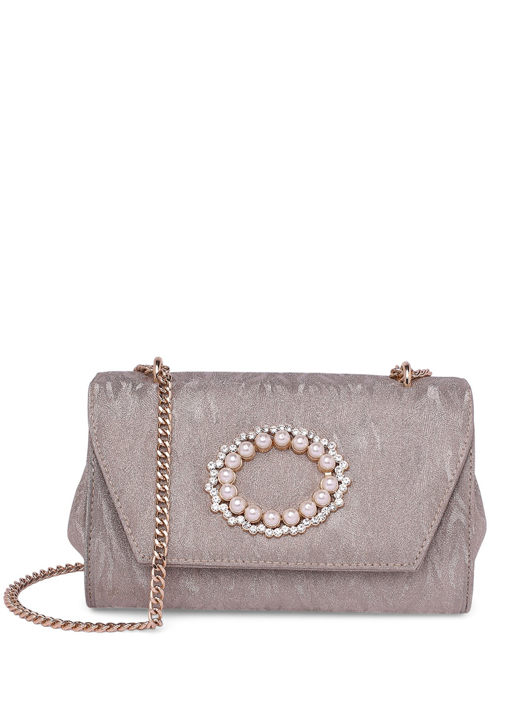 Inc 5 Embellished PU Envelope Clutch