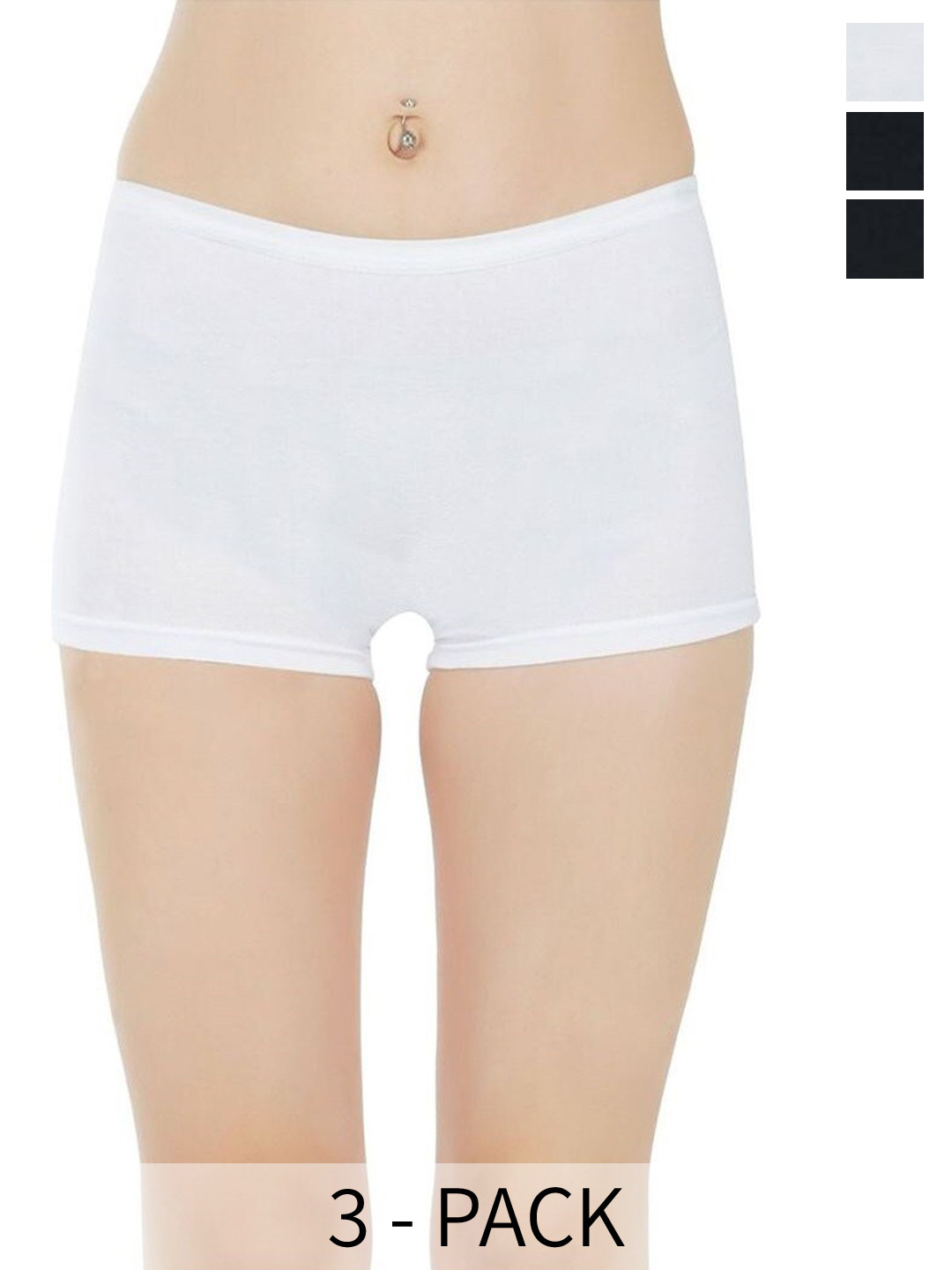 arLa APPAREL Pack Of 3 Stretchy Pure Cotton Boy Shorts Briefs