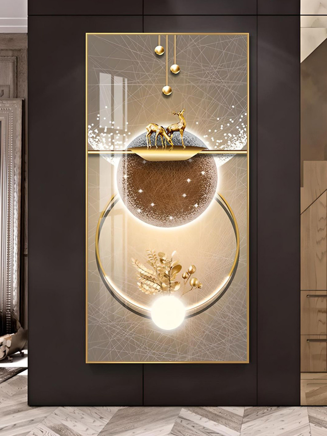 THE HANDMADE FLAIR Canvas Wall Rectangle Paintings Wall Art - 100 x 50In