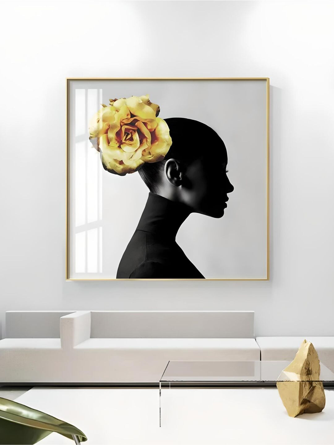 THE HANDMADE FLAIR Wood Wall Square Portrait Paintings Wall Art-47.2 x 47.2In